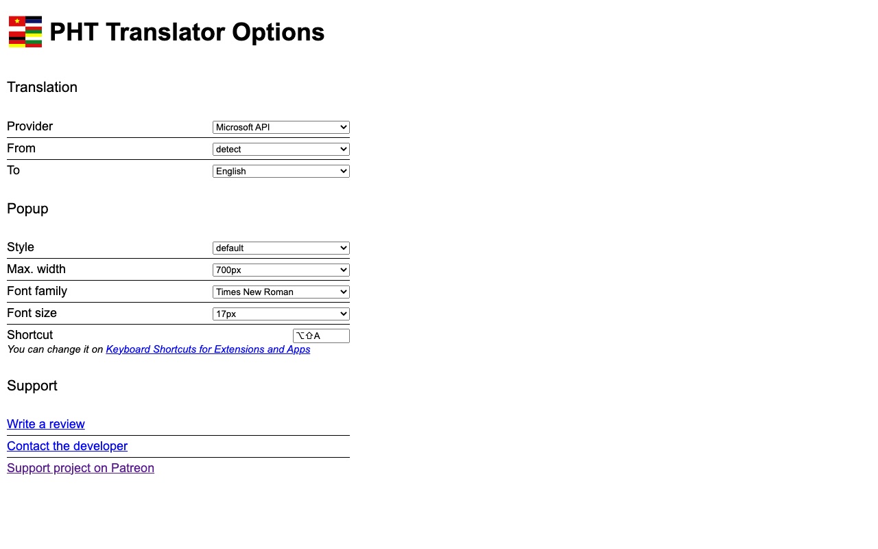 Instant Multilingual PDF/HTML/TXT Translator chrome谷歌浏览器插件_扩展第4张截图