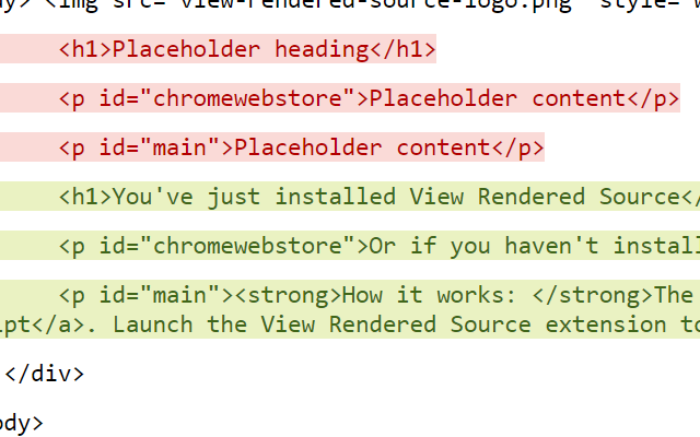 View Rendered Source chrome谷歌浏览器插件_扩展第6张截图