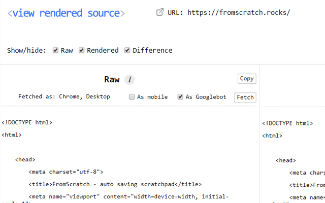 View Rendered Source chrome谷歌浏览器插件_扩展第7张截图