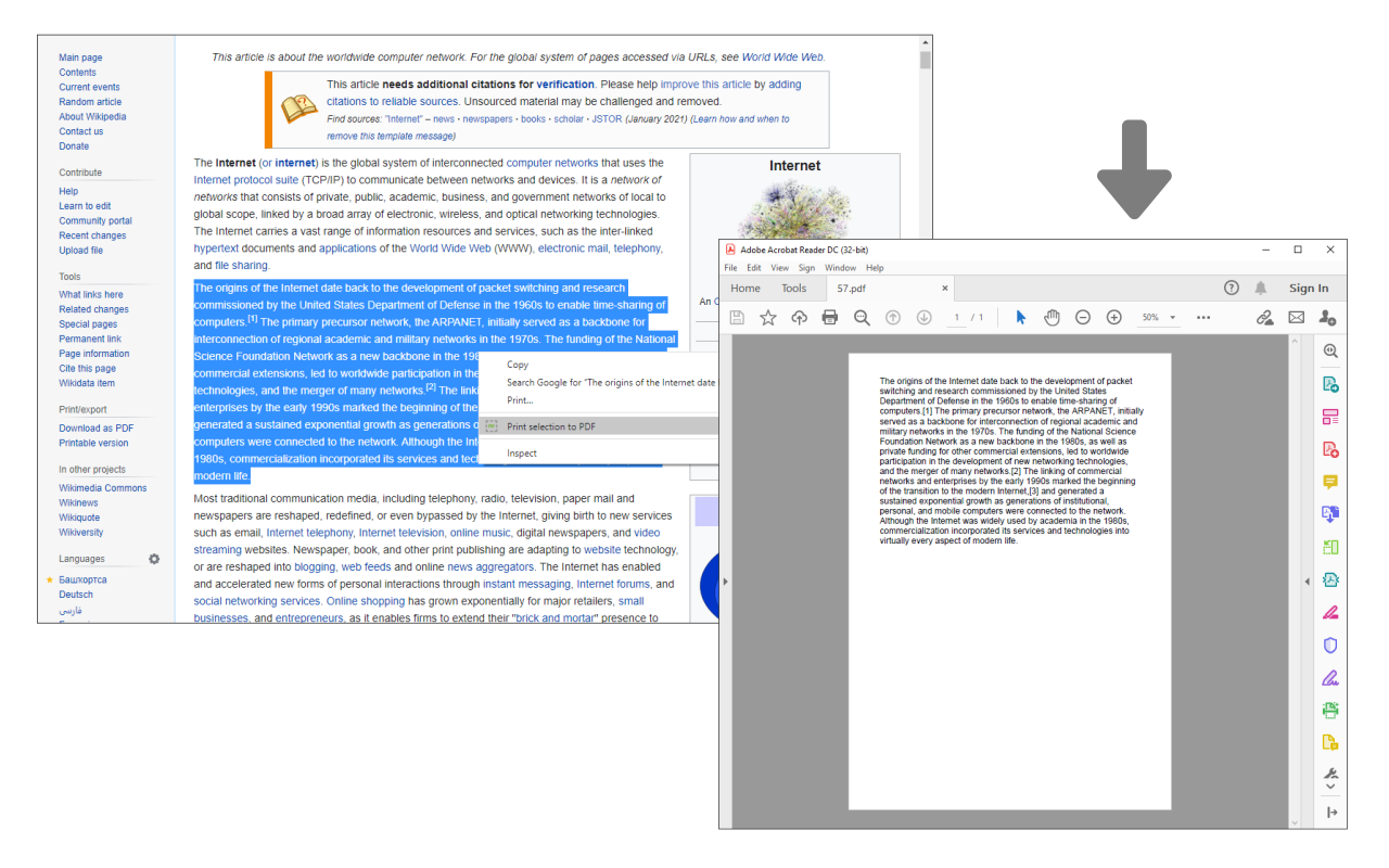 Print Selection to PDF chrome谷歌浏览器插件_扩展第1张截图