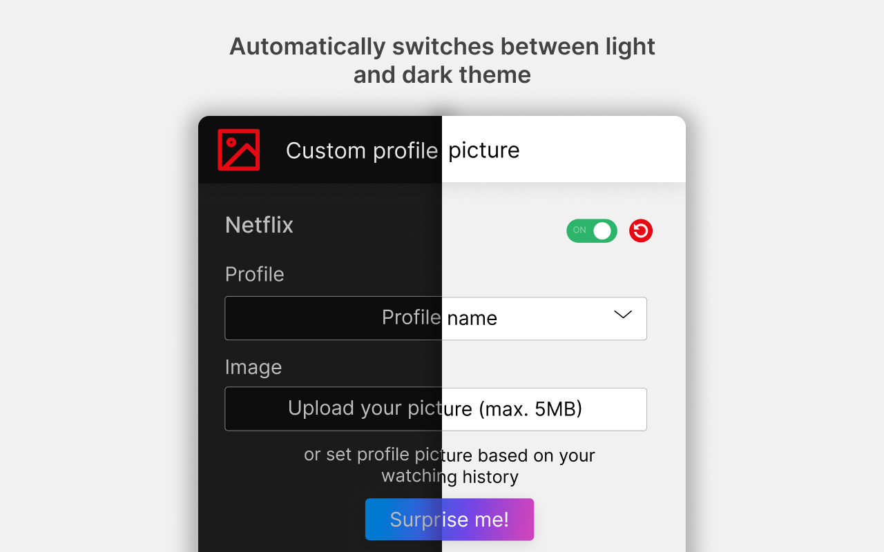 Custom profile picture for Netflix™ chrome谷歌浏览器插件_扩展第2张截图