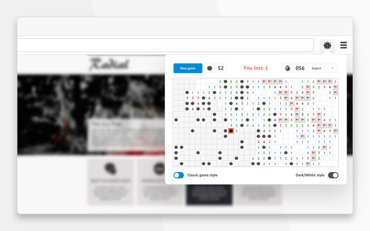 扫雷游戏 chrome谷歌浏览器插件_扩展第2张截图