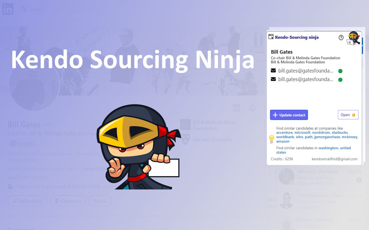 Email Finder-Kendo Sourcing Ninja chrome谷歌浏览器插件_扩展第1张截图