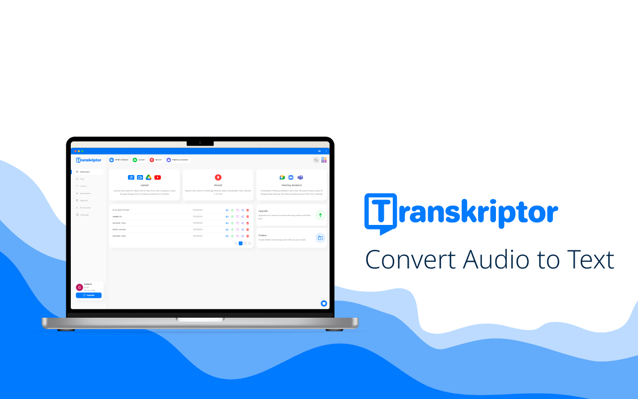 Transkriptor: Transcribe Audio to Text chrome谷歌浏览器插件_扩展第4张截图