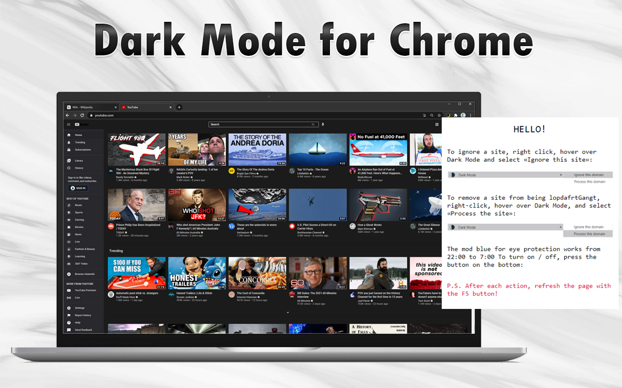 Dark Mode chrome谷歌浏览器插件_扩展第1张截图