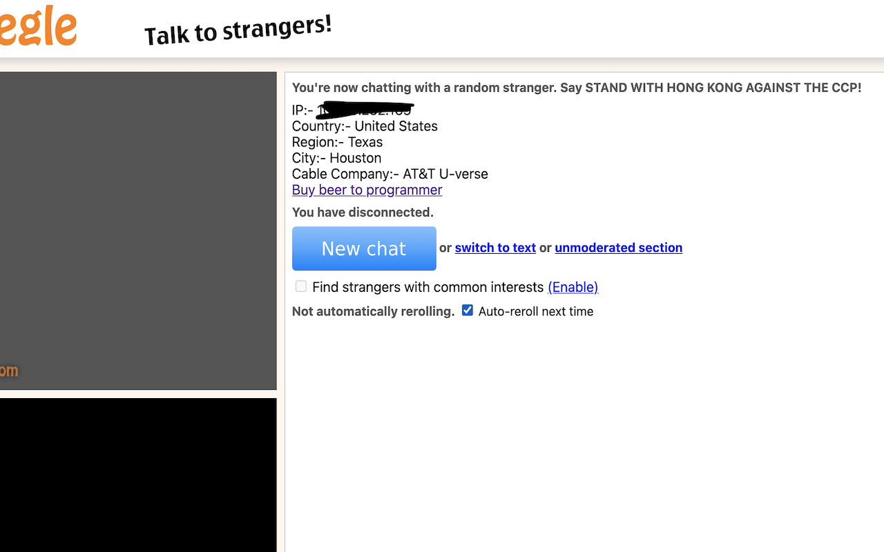 Omegle IP locator chrome谷歌浏览器插件_扩展第2张截图