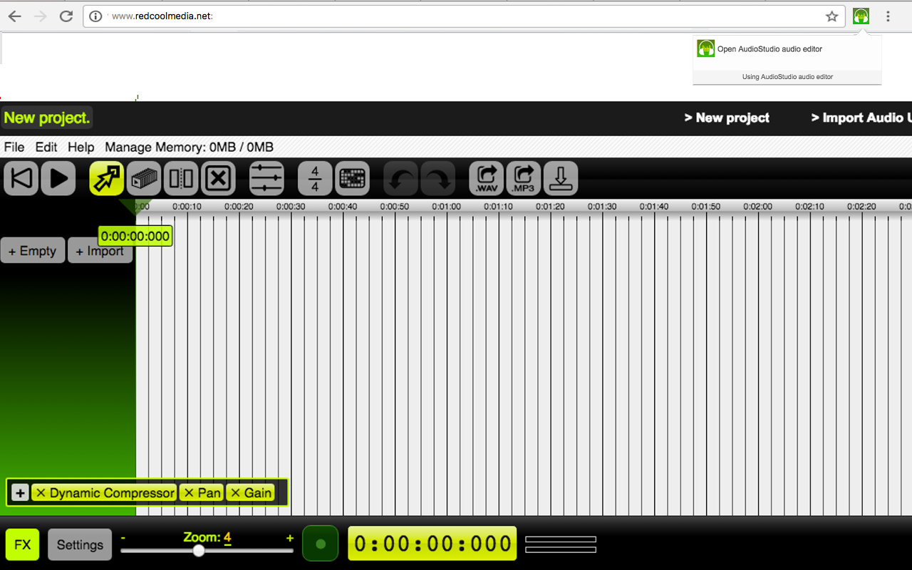 音频编辑器和音乐编辑器 AudioStudio chrome谷歌浏览器插件_扩展第1张截图
