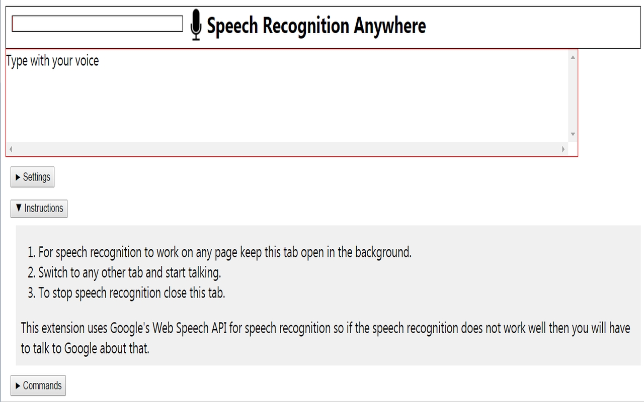 语音识别无处不在 365 chrome谷歌浏览器插件_扩展第4张截图