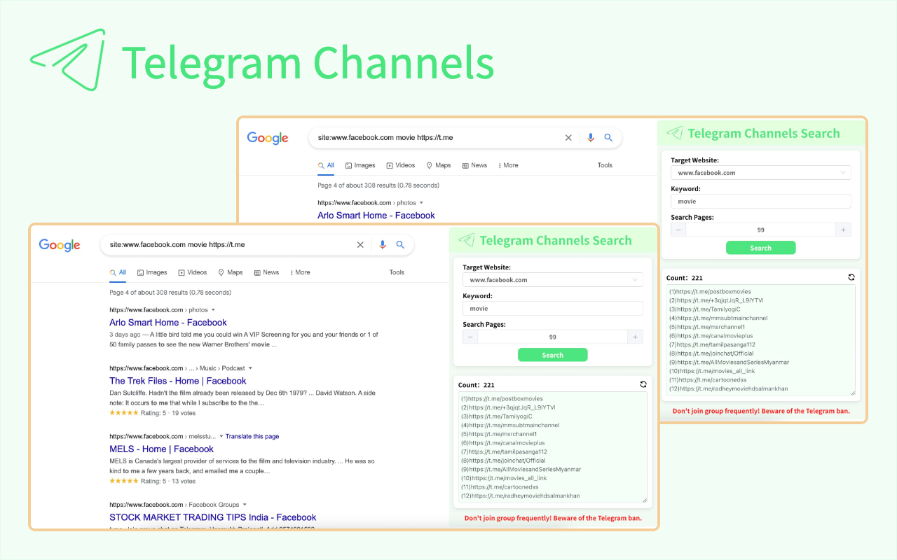 Telegram Channels - TG Channel Link Search chrome谷歌浏览器插件_扩展第1张截图