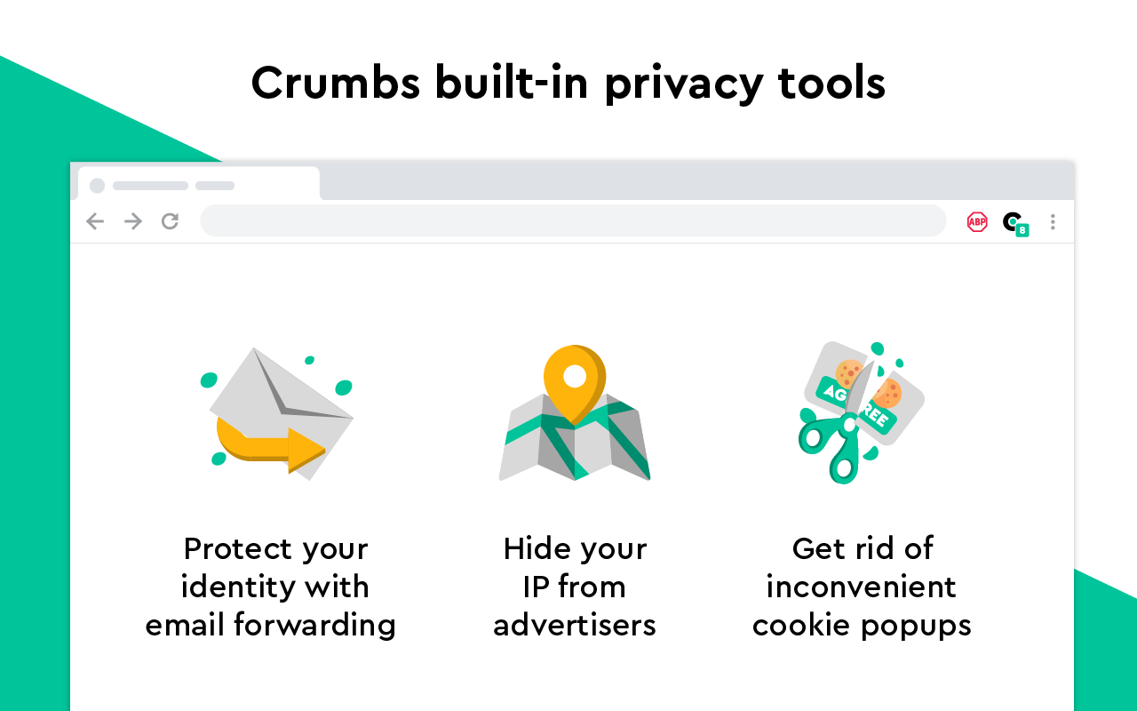Crumbs - Keep your data safe & block cookies chrome谷歌浏览器插件_扩展第1张截图