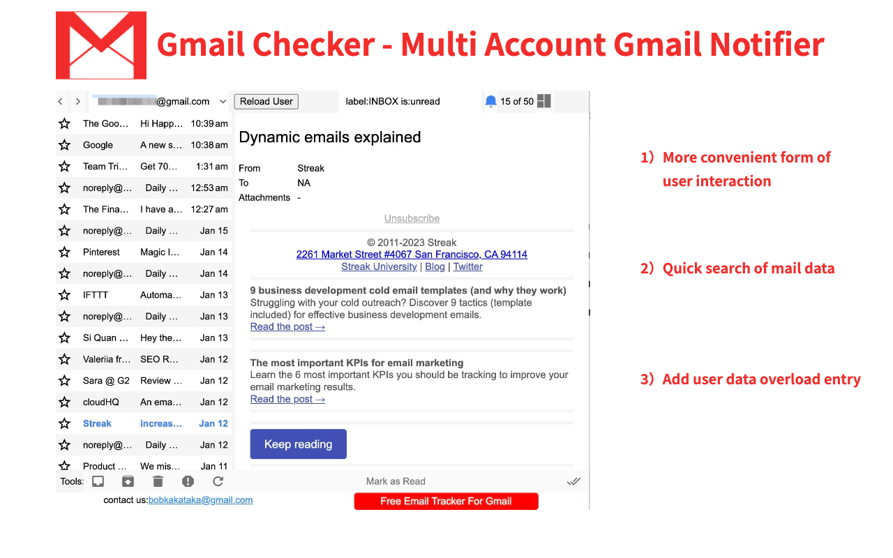 Gmail Checker & Gmail Notifier - gmail checker plus chrome谷歌浏览器插件_扩展第2张截图