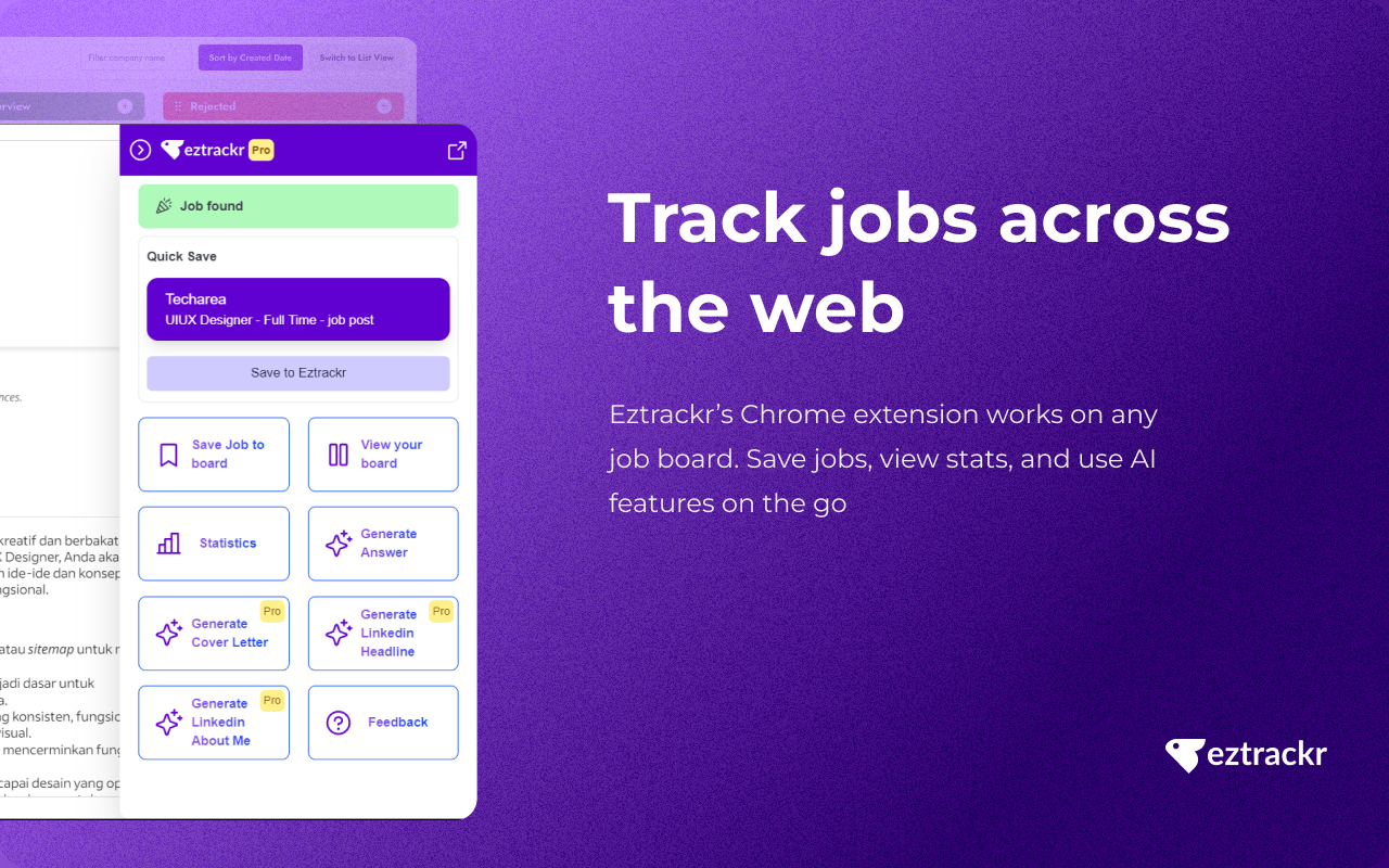 Eztrackr - Supercharge your job hunt chrome谷歌浏览器插件_扩展第9张截图
