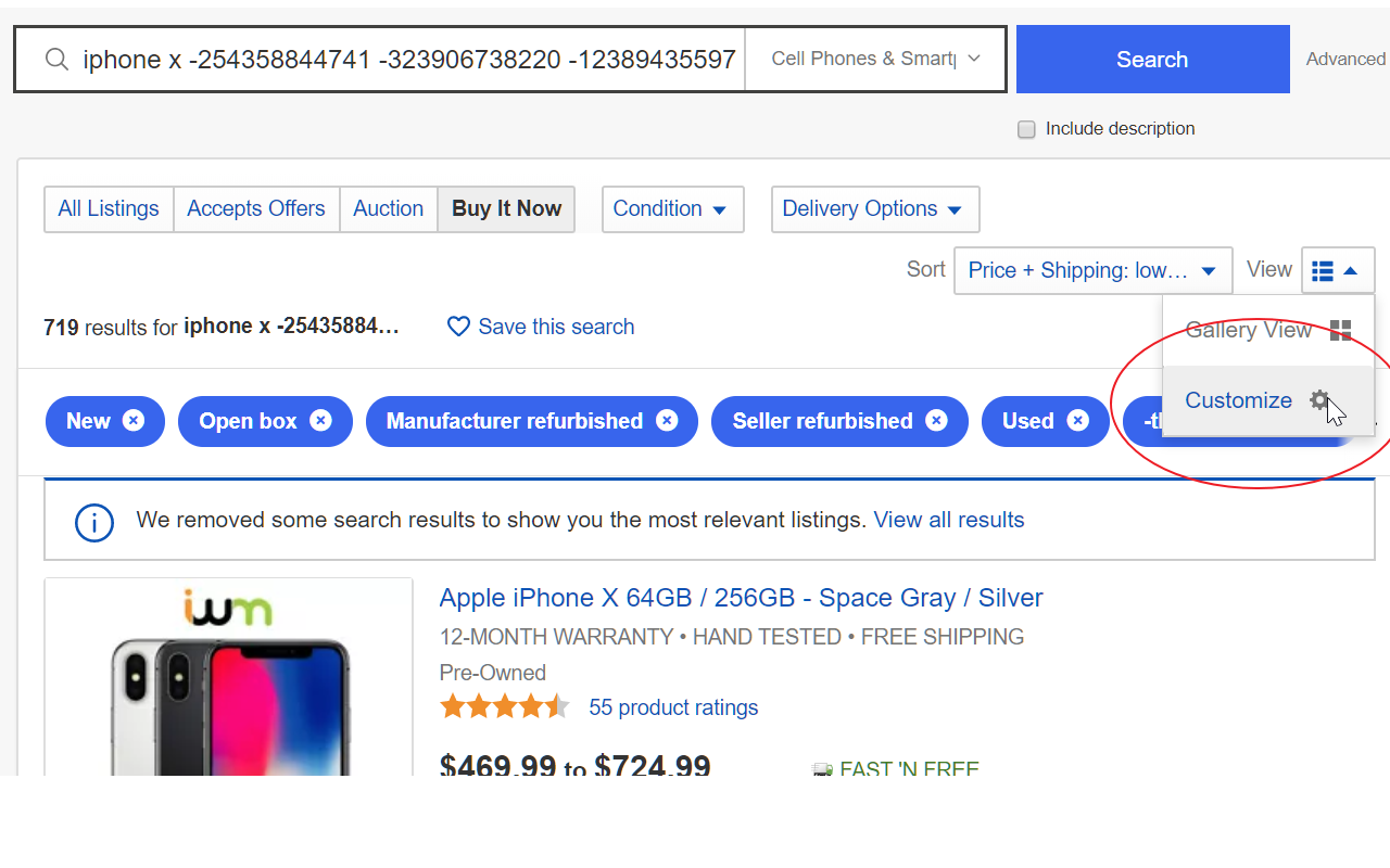 eBay Search Item Excluder chrome谷歌浏览器插件_扩展第1张截图