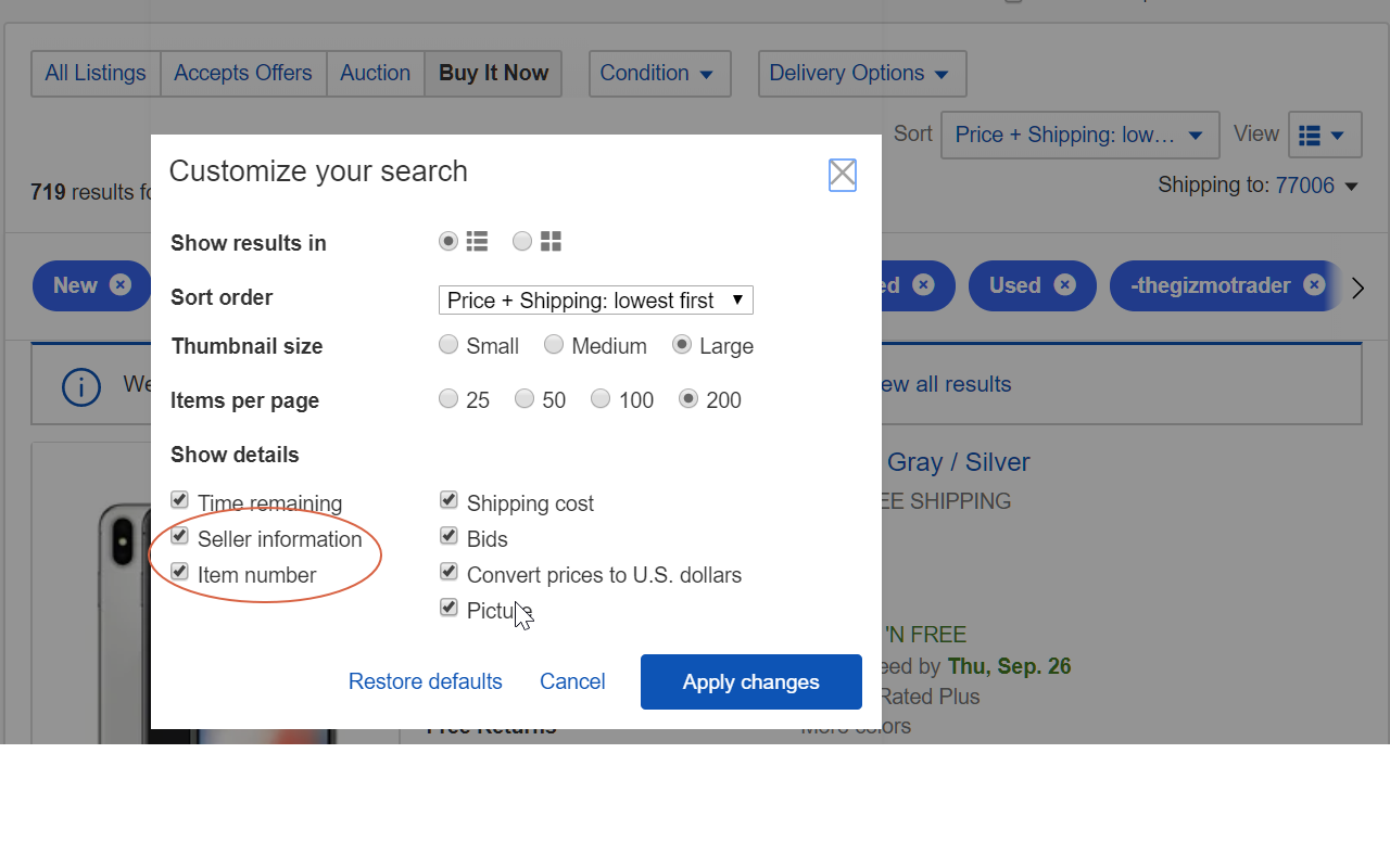 eBay Search Item Excluder chrome谷歌浏览器插件_扩展第3张截图