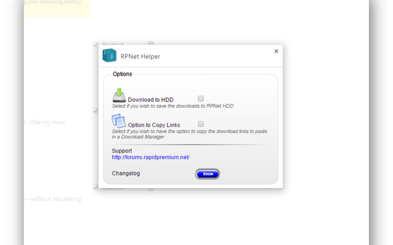 RPNet Helper chrome谷歌浏览器插件_扩展第1张截图