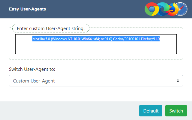 Easy User-Agents chrome谷歌浏览器插件_扩展第3张截图