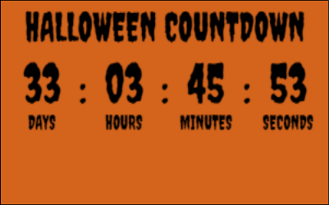 Halloween Countdown chrome谷歌浏览器插件_扩展第1张截图