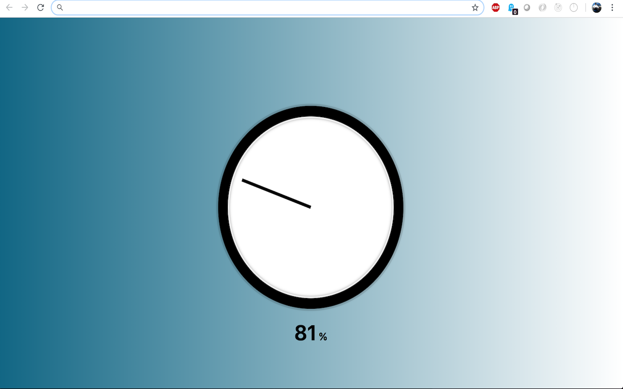 Analog Percent Clock chrome谷歌浏览器插件_扩展第1张截图