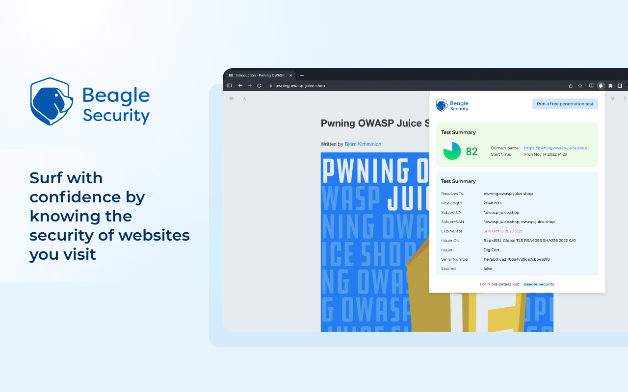 Beagle Security Web Assessment chrome谷歌浏览器插件_扩展第2张截图