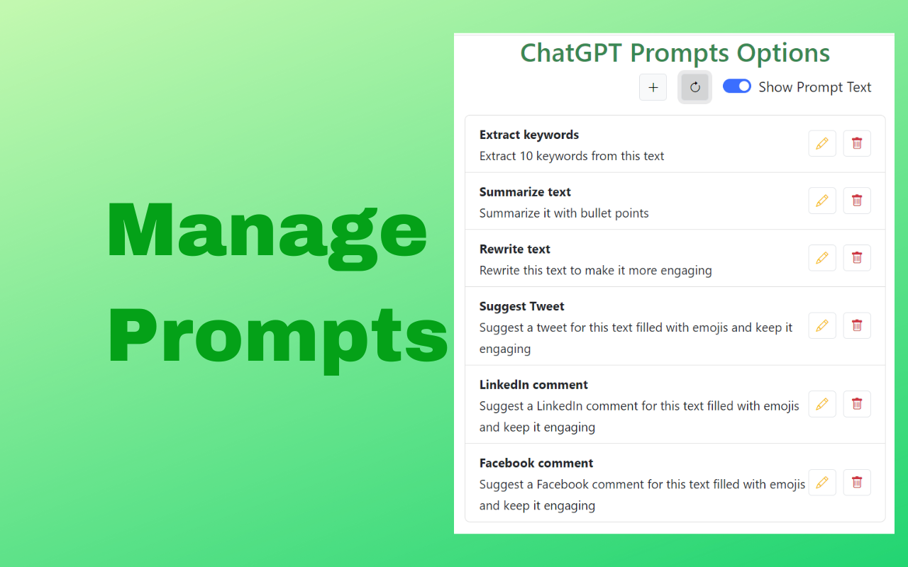 ChatGPT Prompts chrome谷歌浏览器插件_扩展第3张截图
