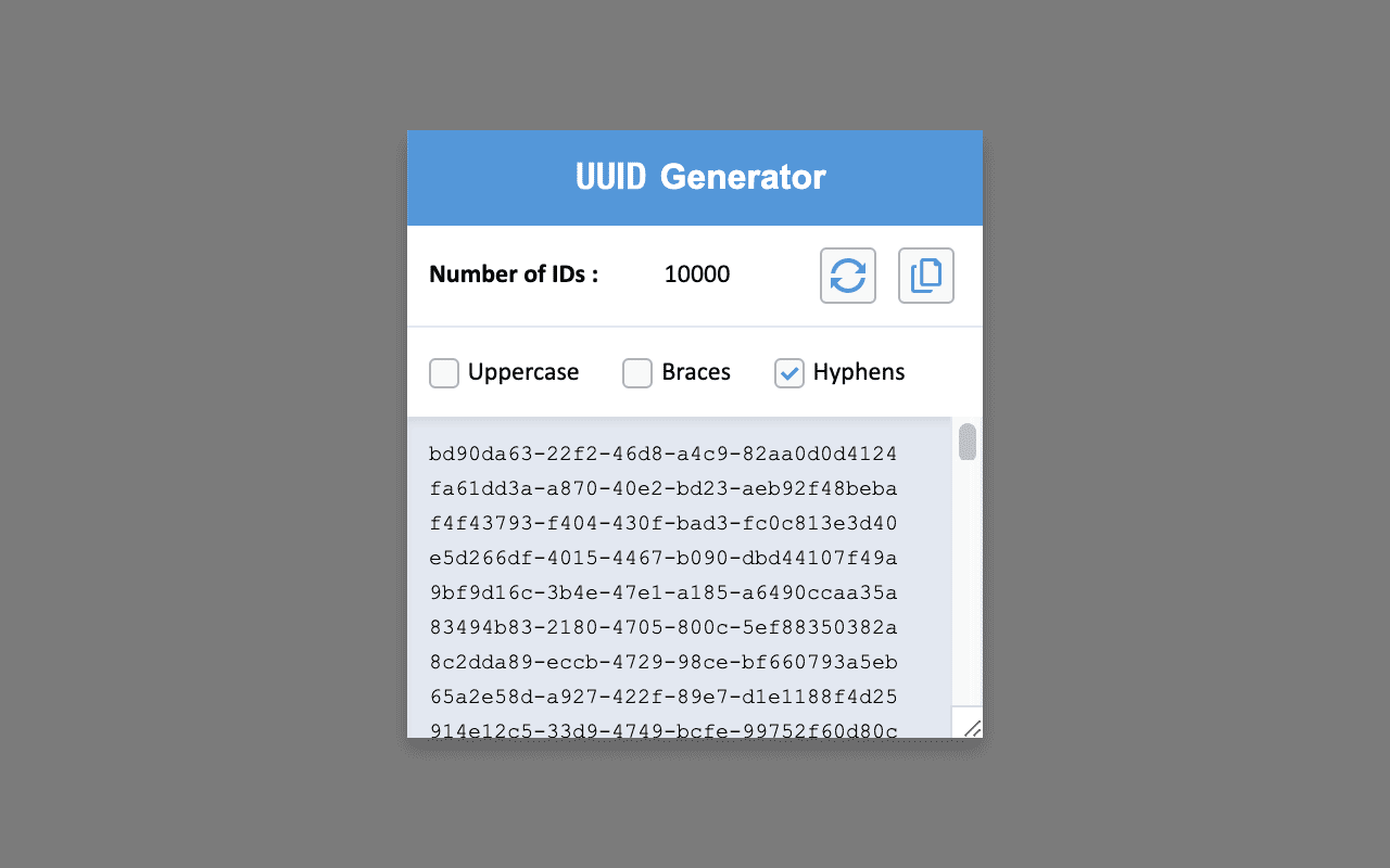 UUID Generator chrome谷歌浏览器插件_扩展第1张截图