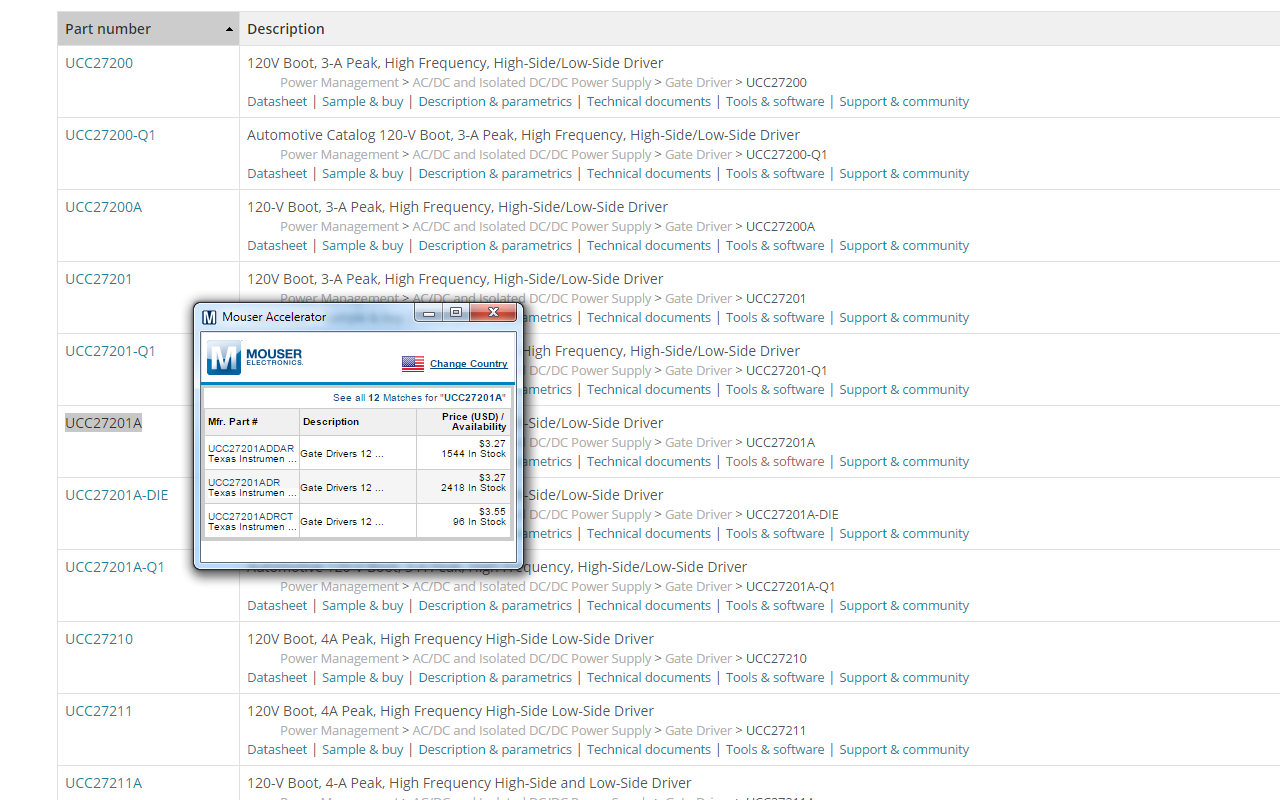 Search Mouser: chrome谷歌浏览器插件_扩展第1张截图