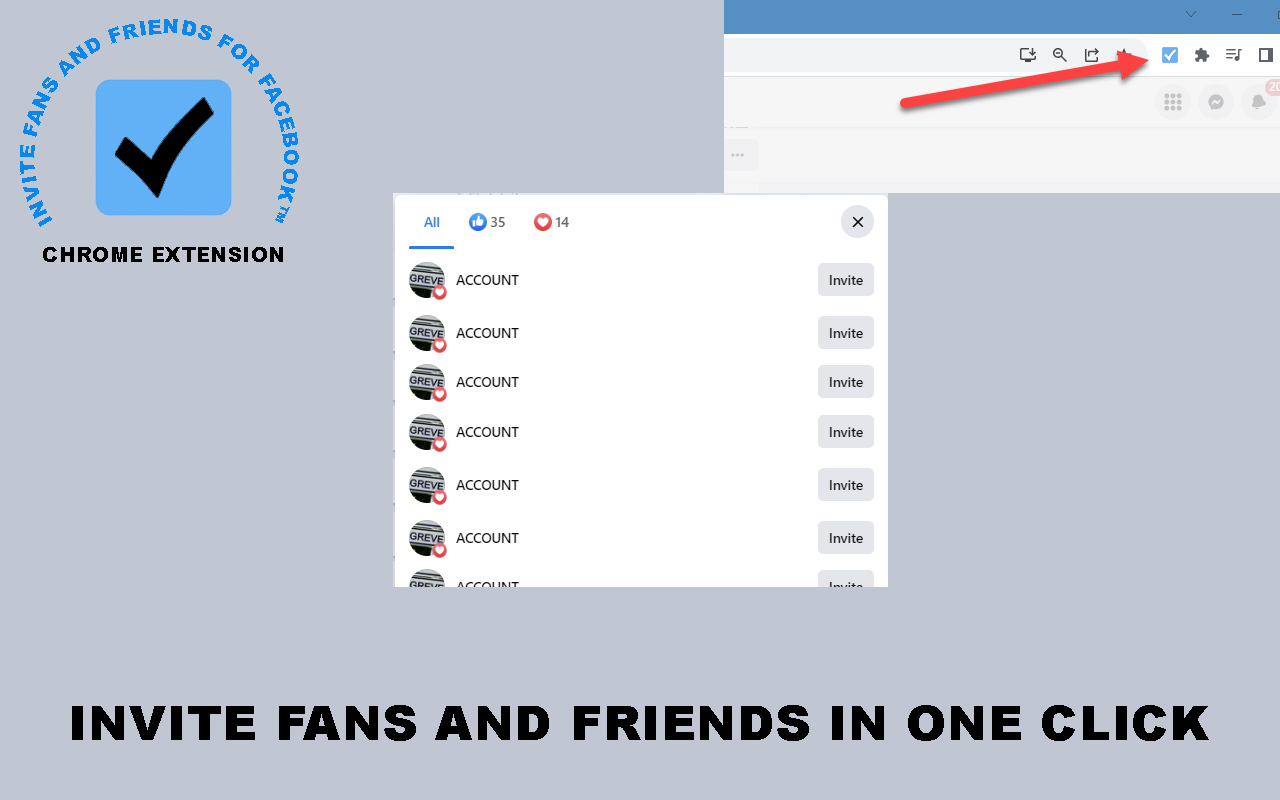 Invite Friends and Fans for Facebook™ chrome谷歌浏览器插件_扩展第1张截图