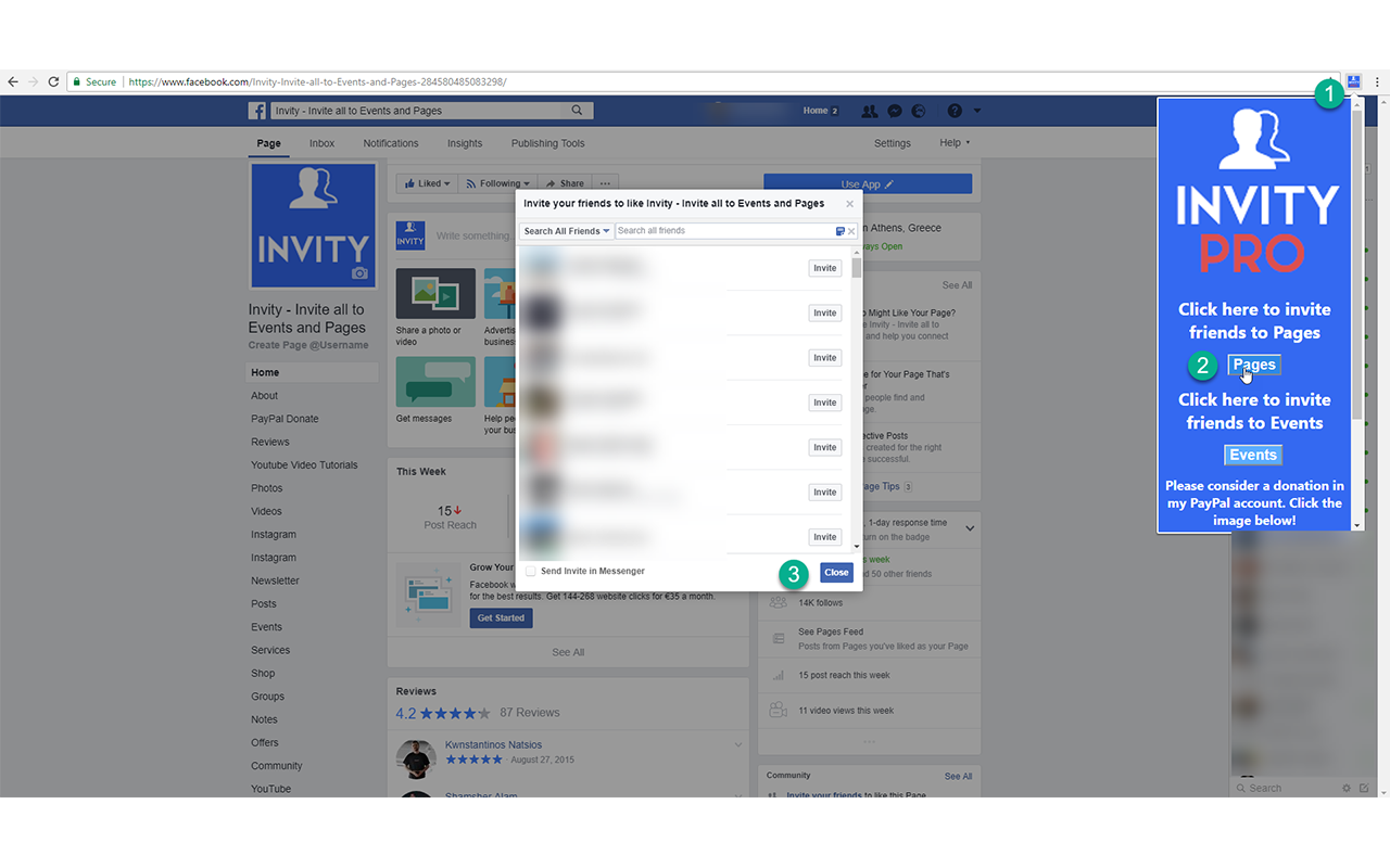 Invity PRO for Facebook Invites Events&Pages chrome谷歌浏览器插件_扩展第1张截图