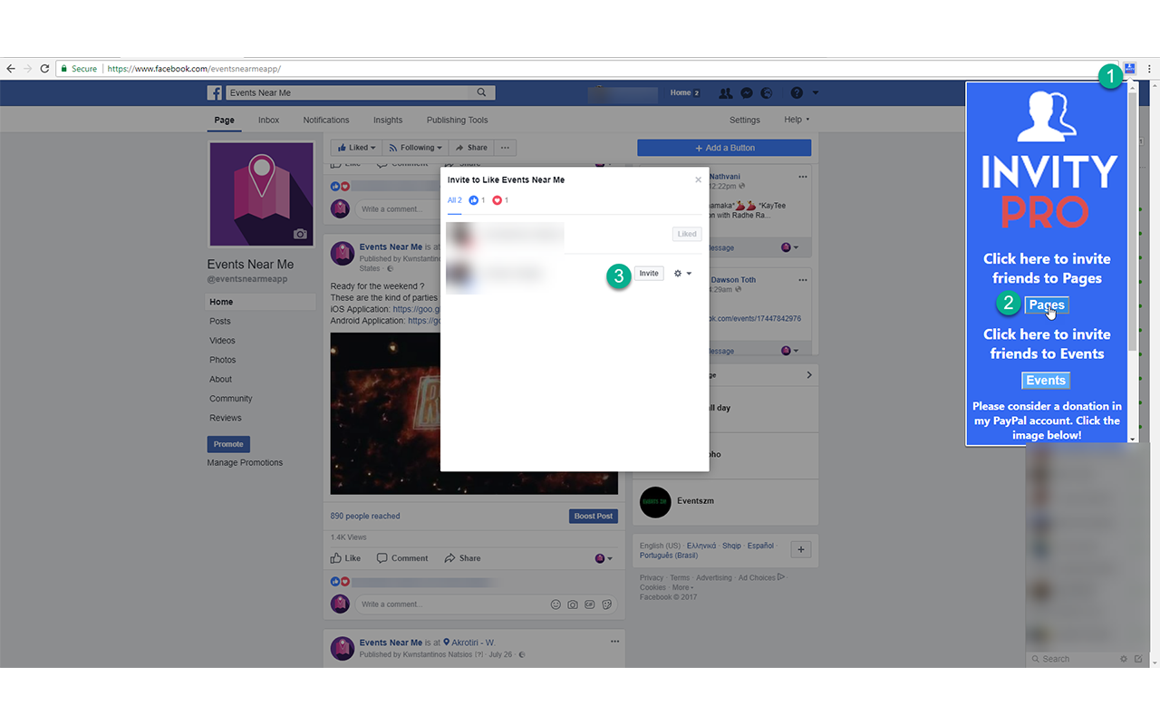 Invity PRO for Facebook Invites Events&Pages chrome谷歌浏览器插件_扩展第2张截图