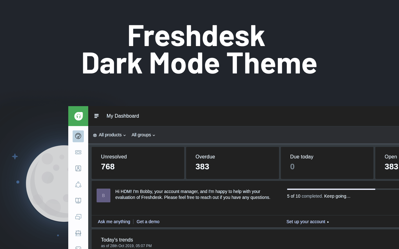 Dark Mode for Freshdesk chrome谷歌浏览器插件_扩展第2张截图