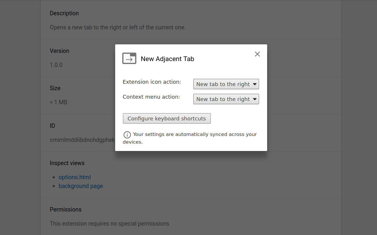 New Adjacent Tab chrome谷歌浏览器插件_扩展第8张截图