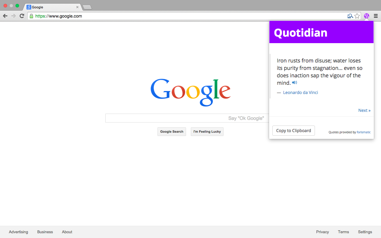 Quotidian chrome谷歌浏览器插件_扩展第2张截图