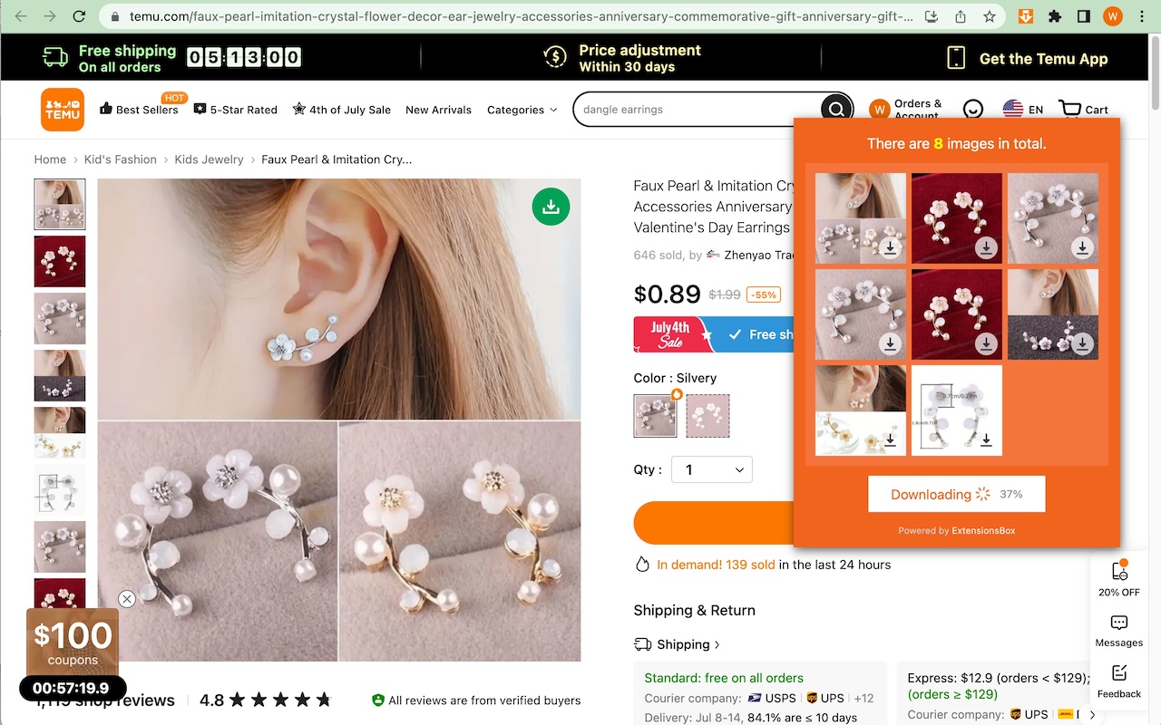 Temu Images Downloader chrome谷歌浏览器插件_扩展第1张截图