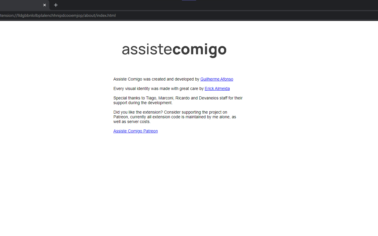 Assiste Comigo chrome谷歌浏览器插件_扩展第1张截图