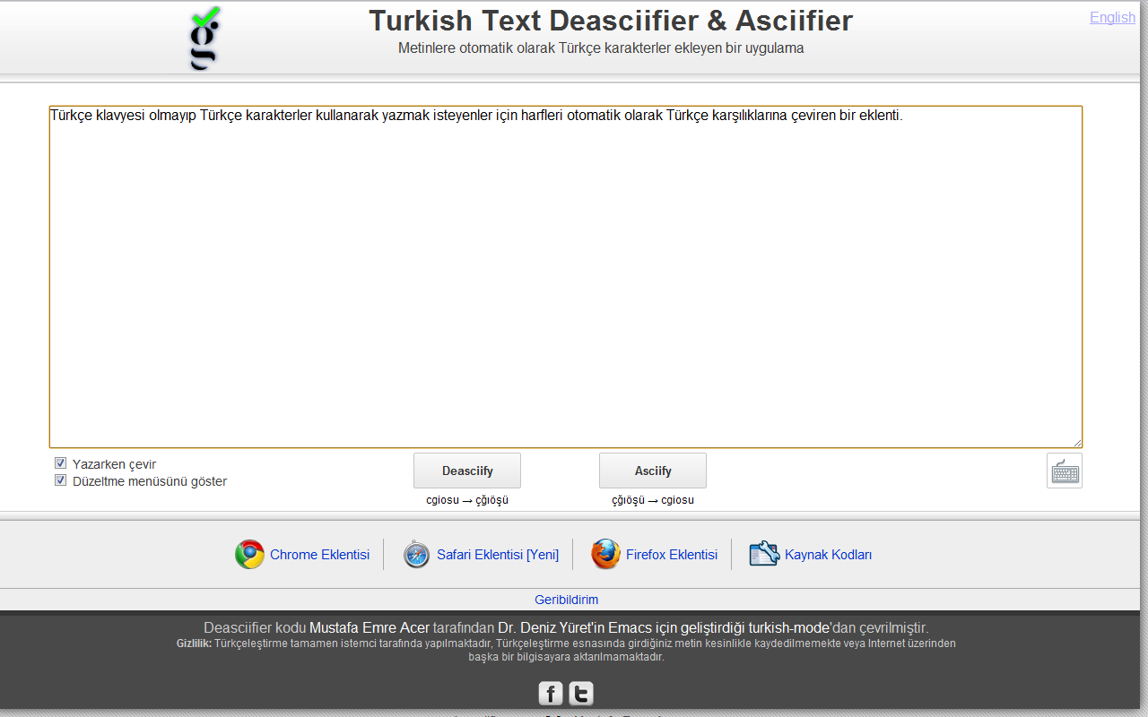 Turkish Deasciifier chrome谷歌浏览器插件_扩展第1张截图