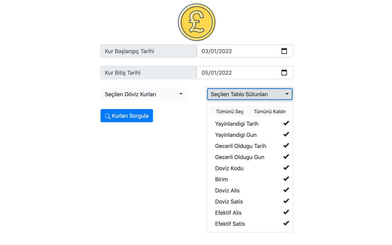 TCMB Döviz Kurları Excel chrome谷歌浏览器插件_扩展第2张截图