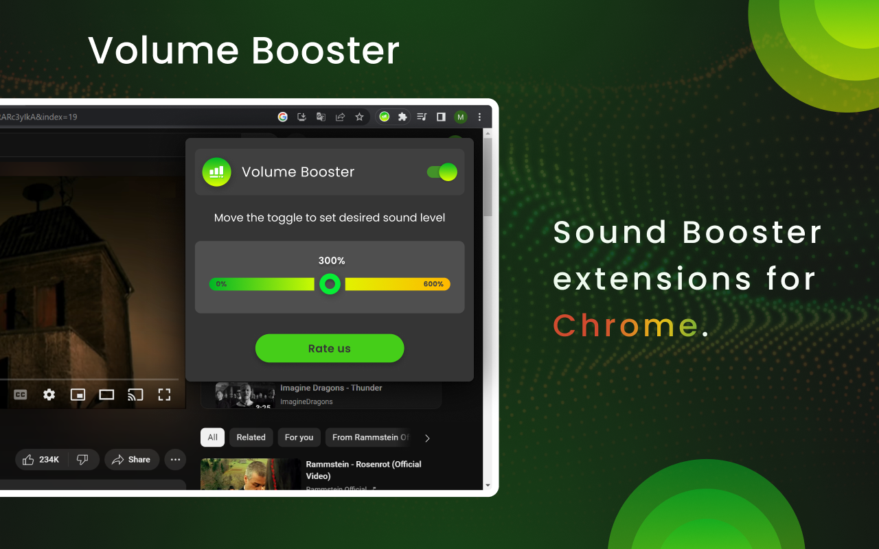 Volume Booster: Sound Booster tool chrome谷歌浏览器插件_扩展第2张截图