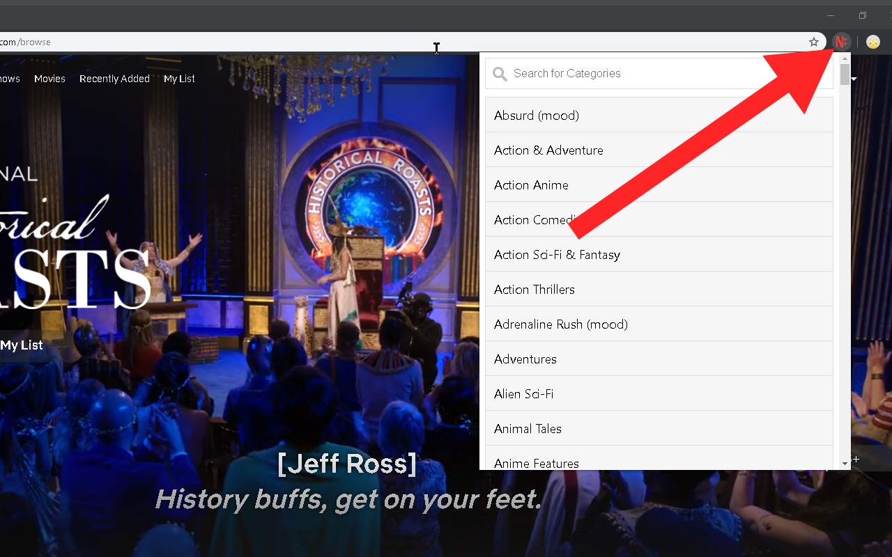 NetFlix Categories and Moods chrome谷歌浏览器插件_扩展第1张截图