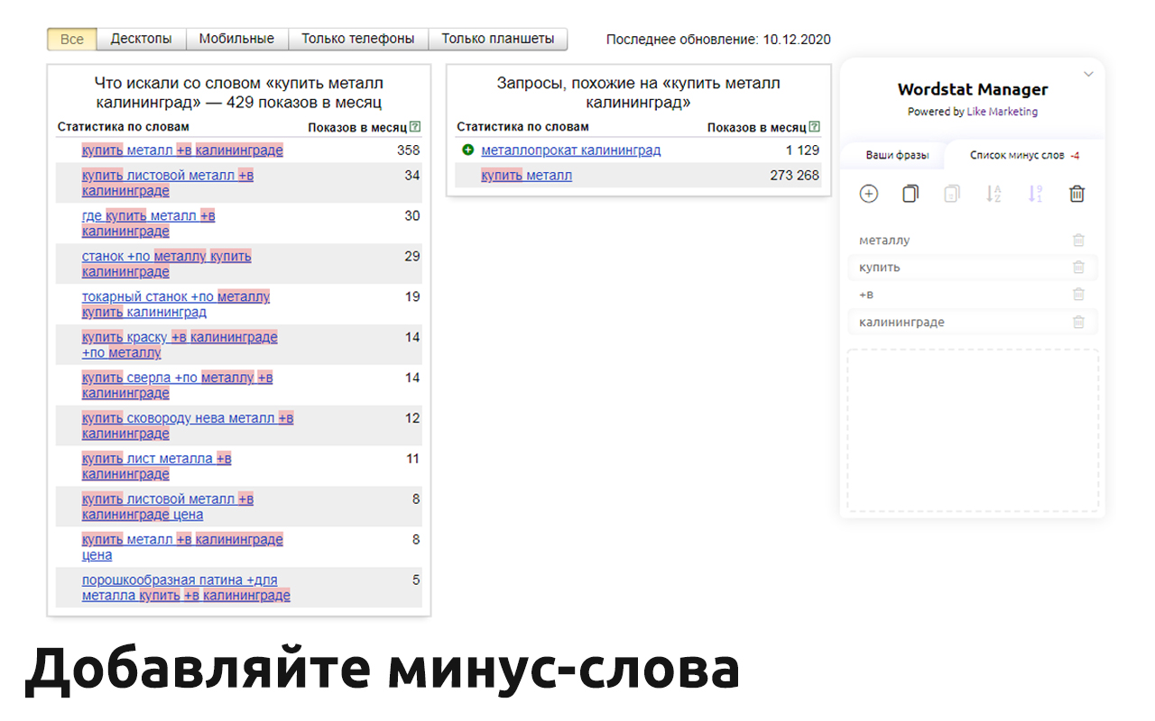 Wordstat Manager chrome谷歌浏览器插件_扩展第2张截图