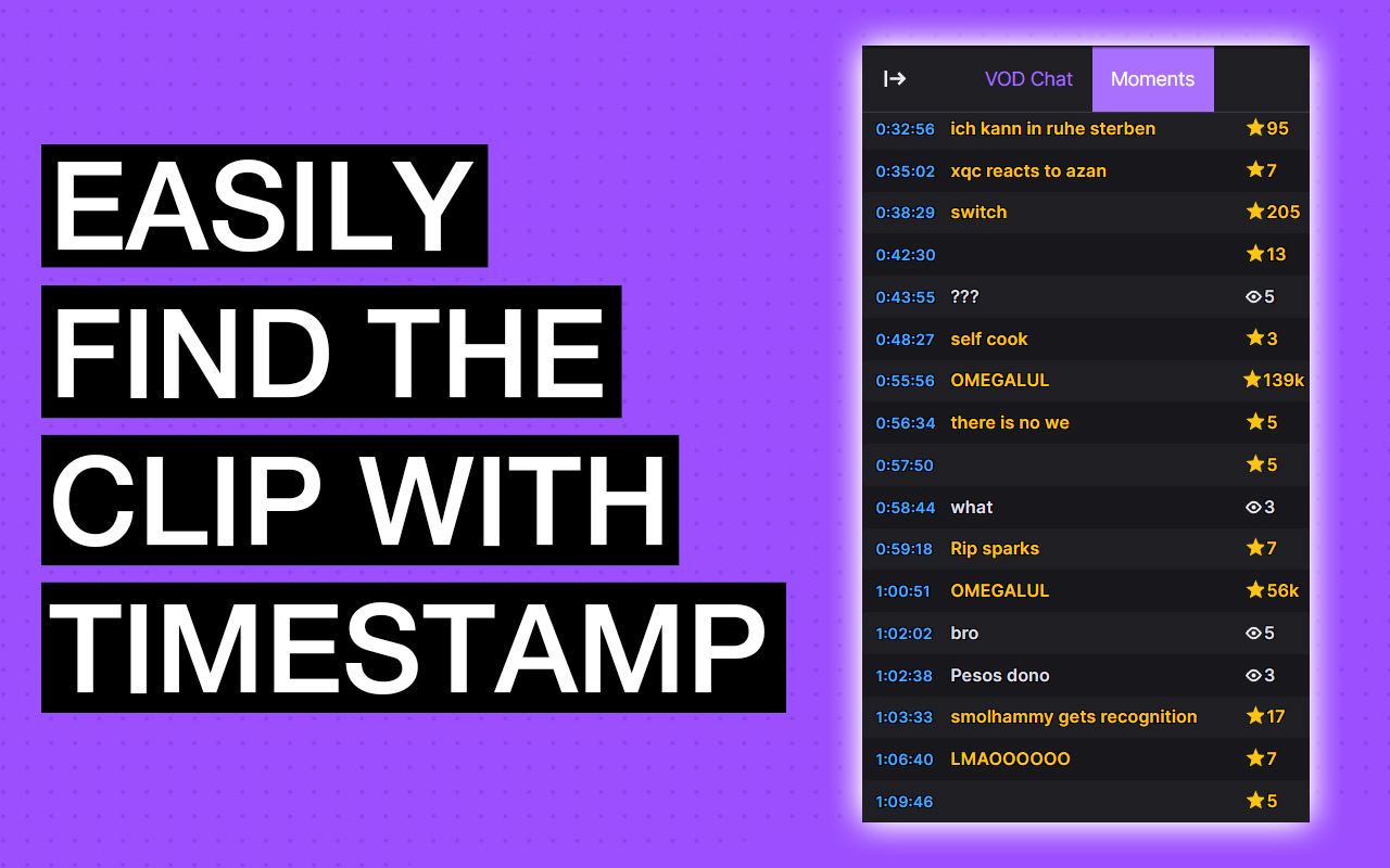 VODPeek: Twitch Highlight Finder chrome谷歌浏览器插件_扩展第4张截图