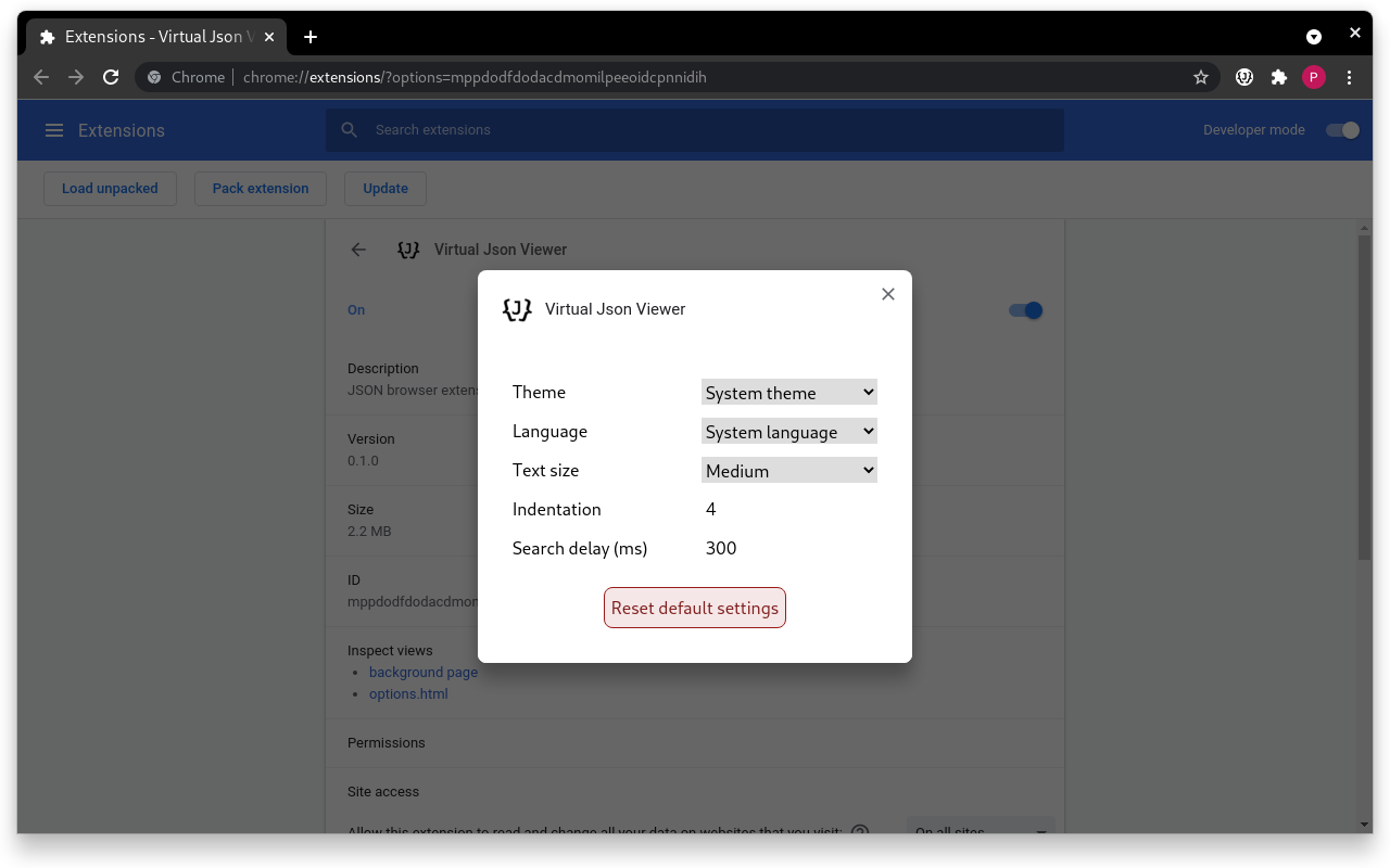 Virtual Json Viewer chrome谷歌浏览器插件_扩展第6张截图