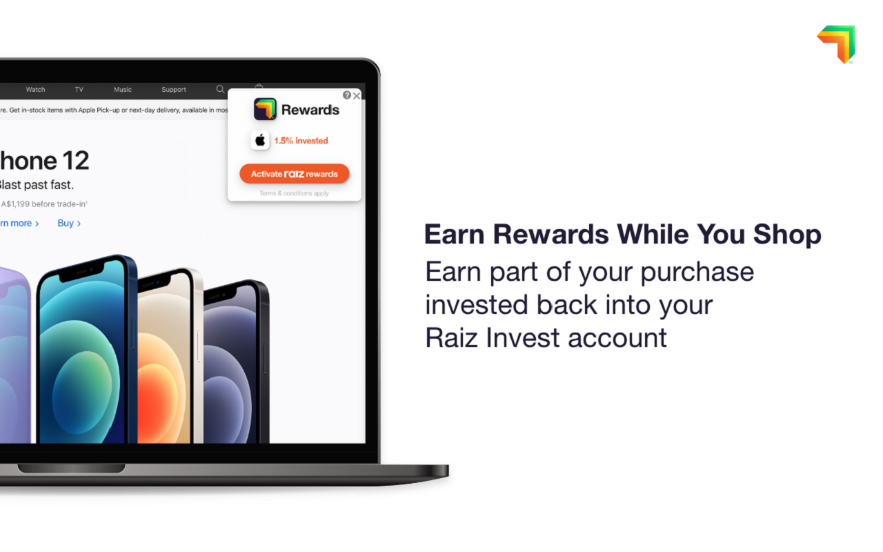 Raiz Rewards Browser Extension chrome谷歌浏览器插件_扩展第1张截图