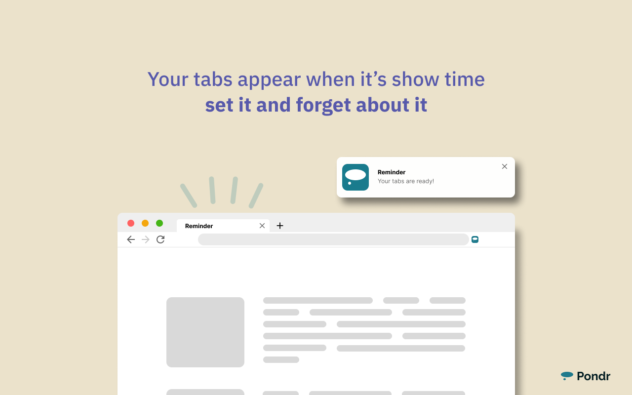 Pondr: Tab Manager & Bookmark Reminder chrome谷歌浏览器插件_扩展第4张截图
