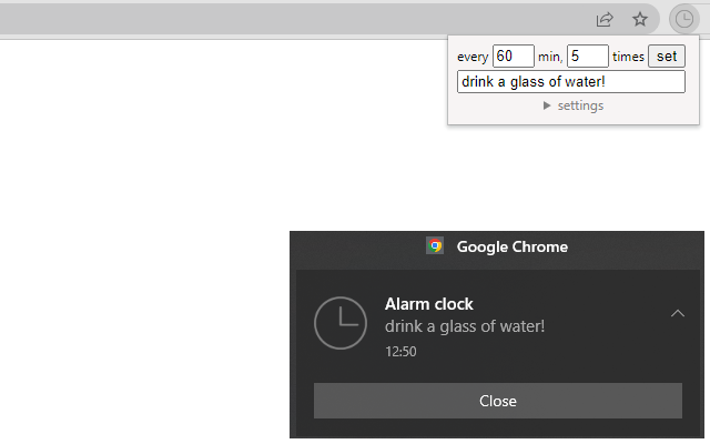 Lightweight Alarm clock chrome谷歌浏览器插件_扩展第8张截图