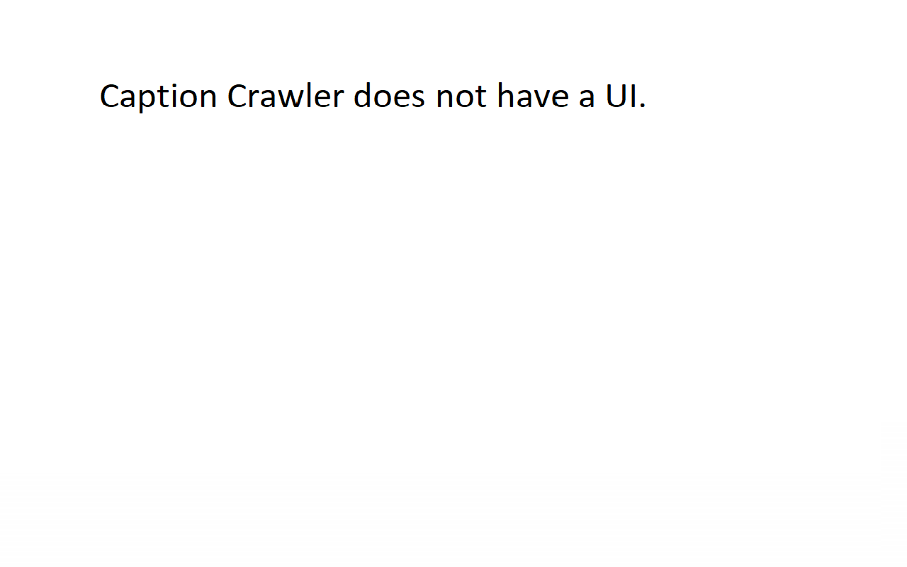 CaptionCrawler chrome谷歌浏览器插件_扩展第1张截图