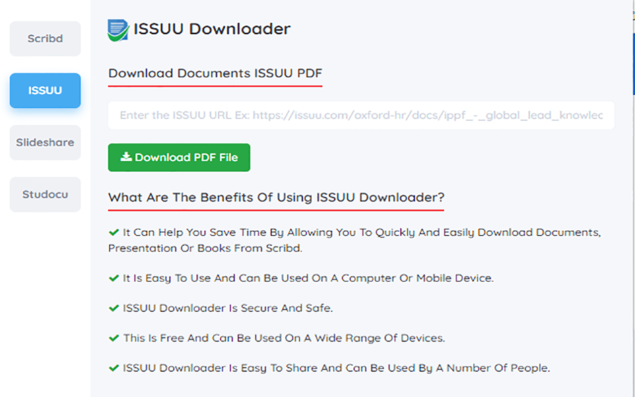 Scribd, Issuu, Studocu Downloader chrome谷歌浏览器插件_扩展第3张截图