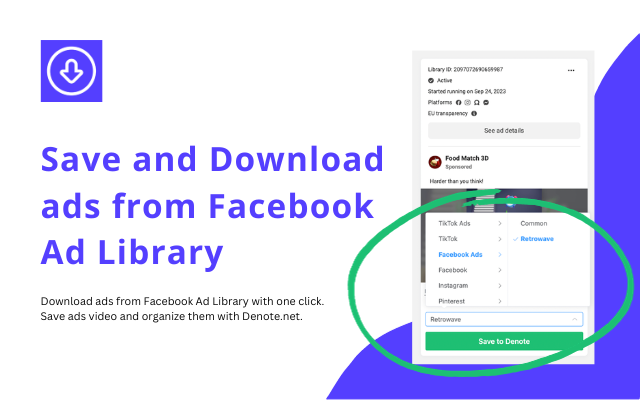 FB Ad Library Downloader - Save Ads chrome谷歌浏览器插件_扩展第1张截图