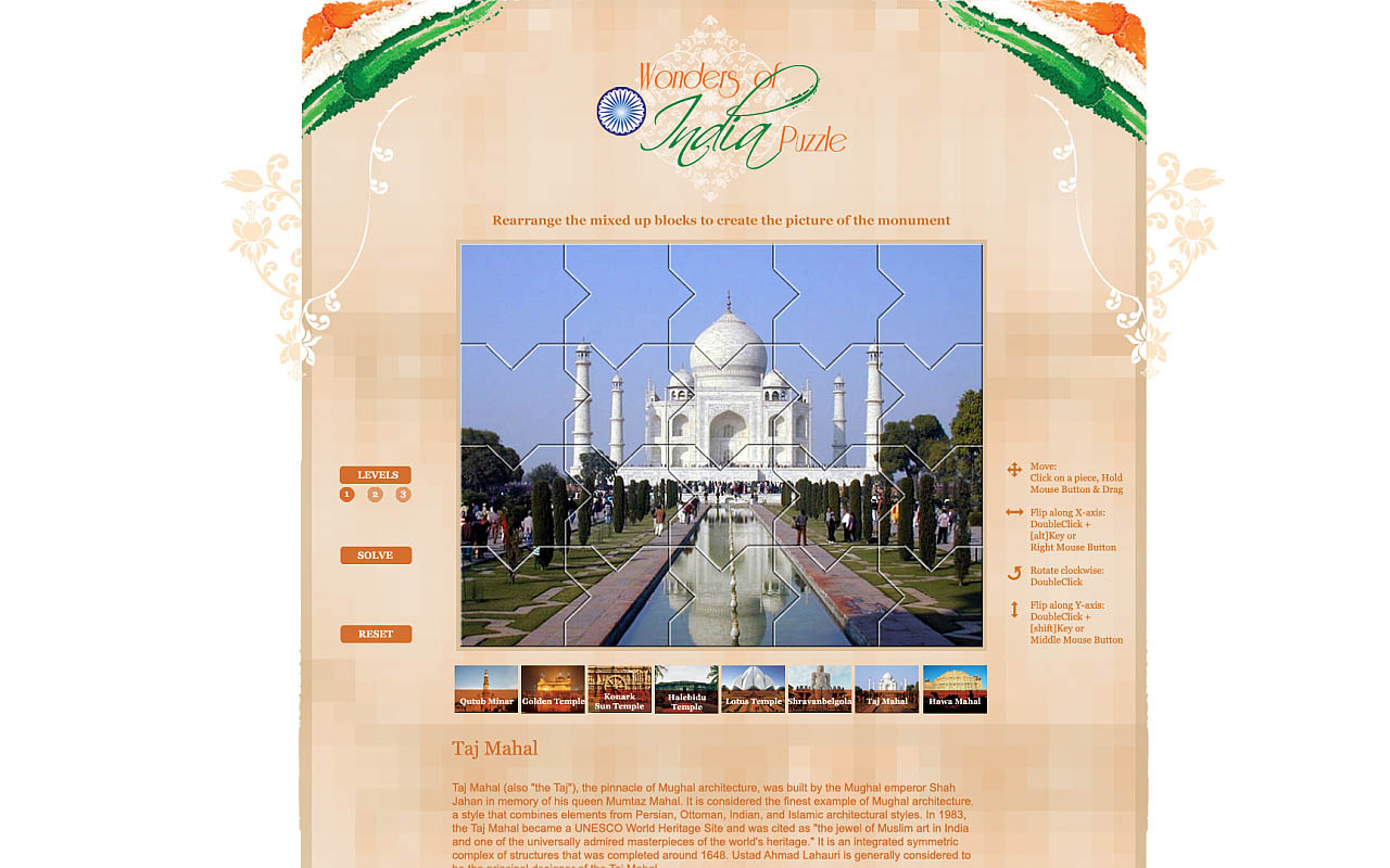 Wonders of India Puzzle chrome谷歌浏览器插件_扩展第6张截图