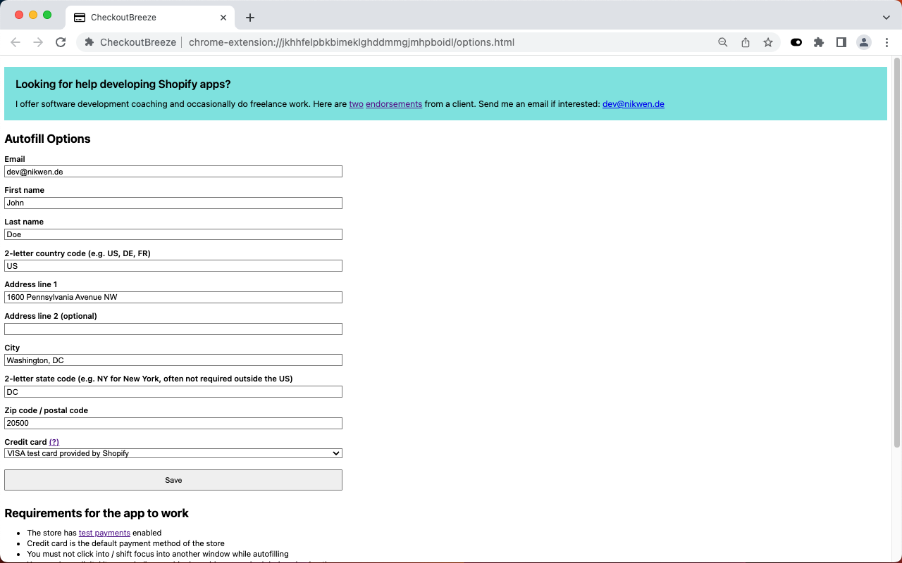 CheckoutBreeze chrome谷歌浏览器插件_扩展第2张截图