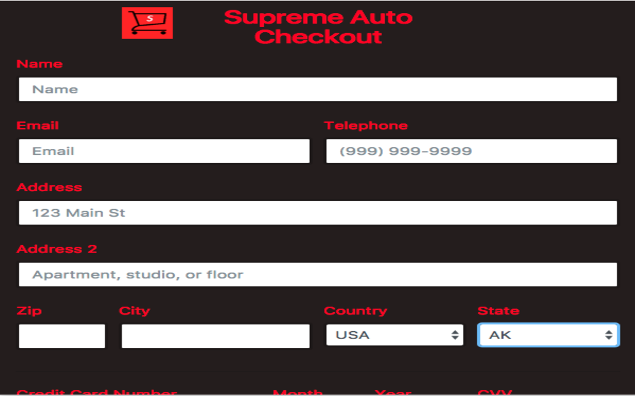 Supreme Auto Checkout chrome谷歌浏览器插件_扩展第1张截图